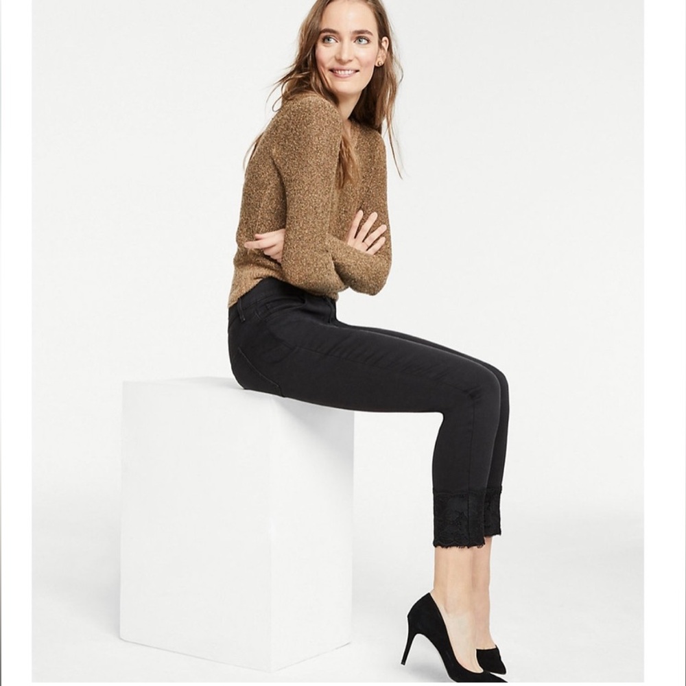 Ann Taylor Black Stretch Skinny Jeans